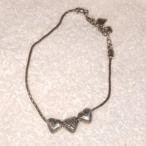 Brighton 3 heart charm bracelet